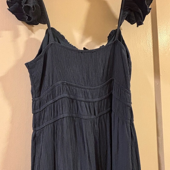 Chic Blue Ruffled Maxi Dress - Picture 4 of 4